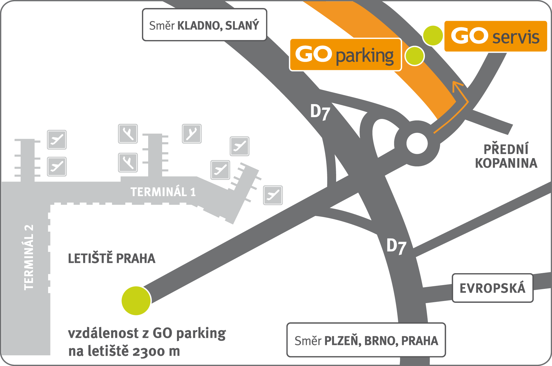 GO parking - mapa parkování