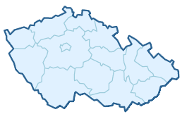 Mapa ČR, klikněte na požadovaný kraj